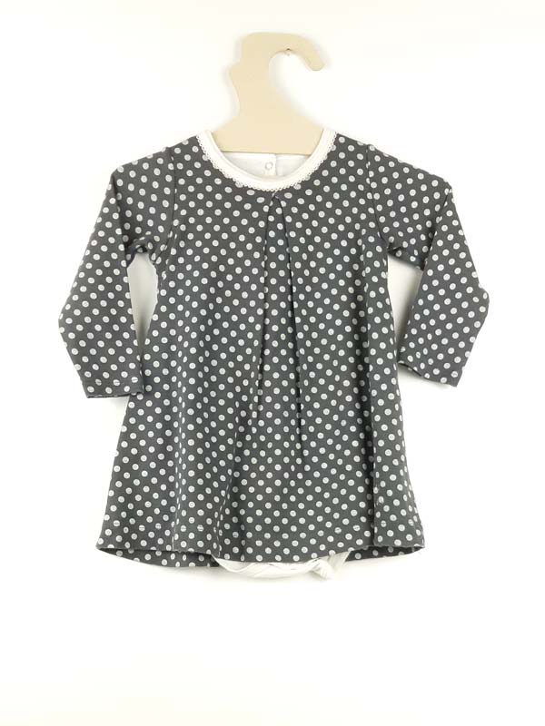 Petit Bateau Robe body grise - 18 mois