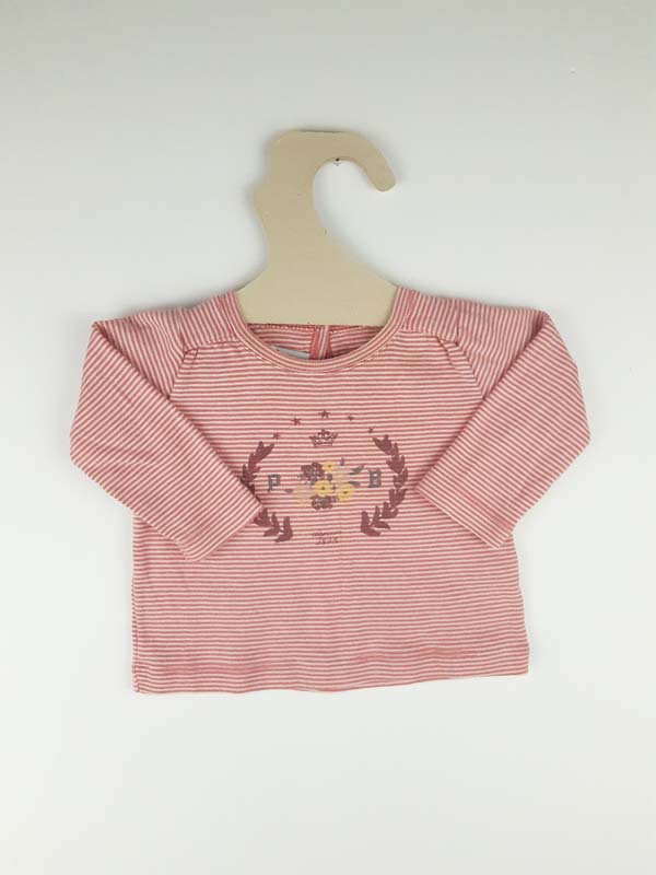 Petit Bateau T-shirt LM rose - 6 mois