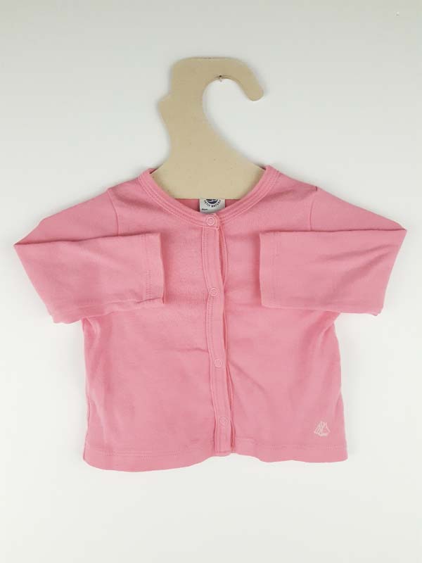 Petit bateau Gilet LM rose - 6 mois