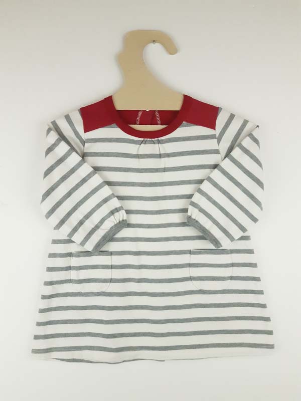 Petit Bateau Robe rayée - 12 mois
