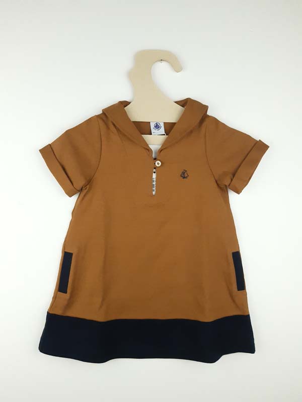 Petit Bateau Robe brune - 12 mois