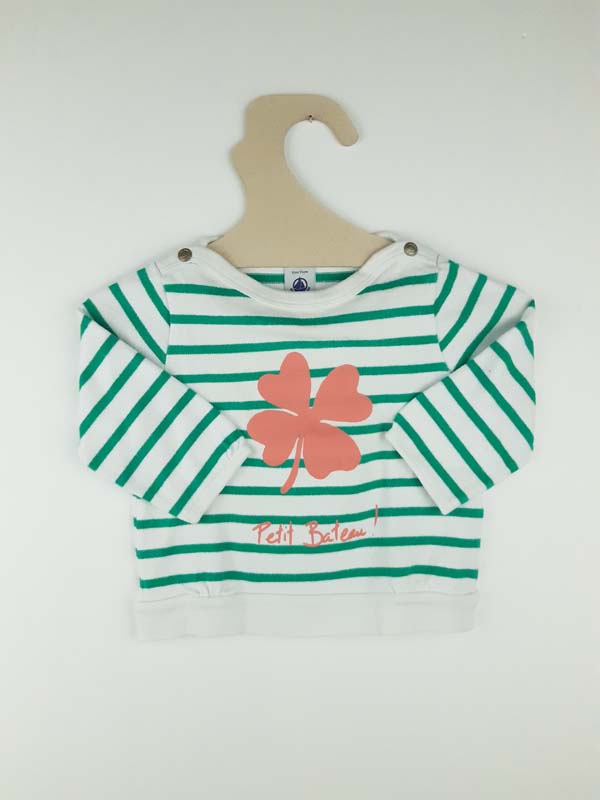 Petit Bateau Pull vert - 12 mois