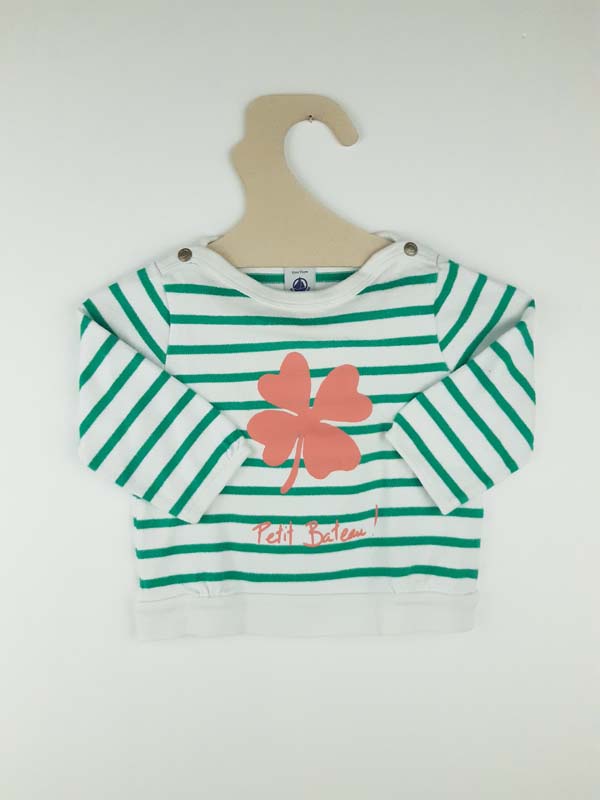 Petit Bateau Pull vert - 12 mois