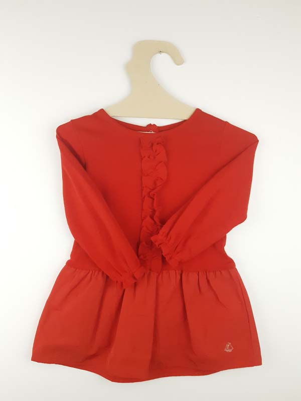 Petit Bateau Robe rouge - 18 mois