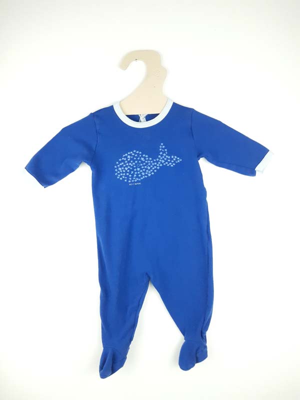 Petit bateau pyjama bleu baleine - 3 mois 