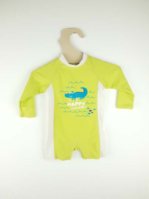 TEX baby Happy crocodile ! combinaison maillot vert - 12 mois