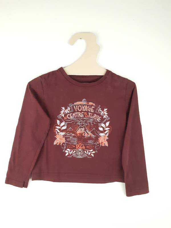 Cyrillus T-shirt LM Bordeaux - 3 ans