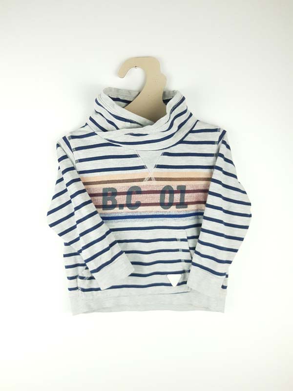 Tom Taylor Pull rayé gris - 2/3 ans