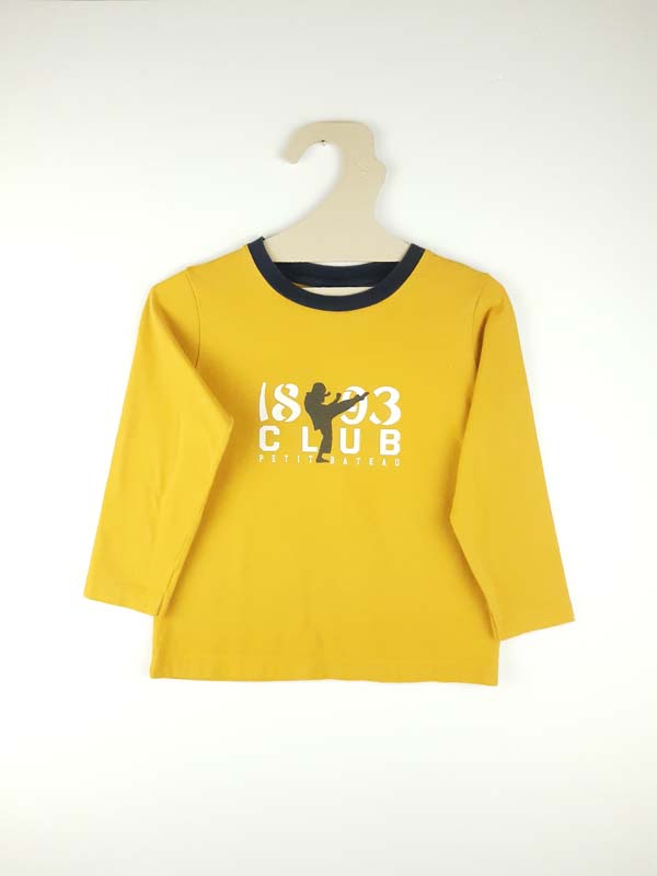 Petit Bateau T-shirt LM jaune - 4 ans