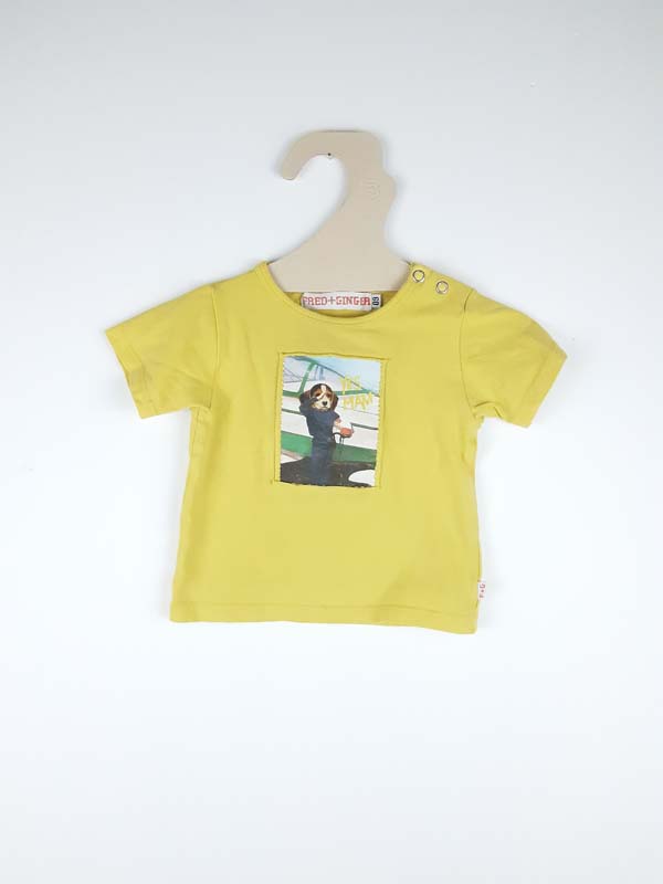 Fred + Ginger t-shirt jaune yes man - 9 mois