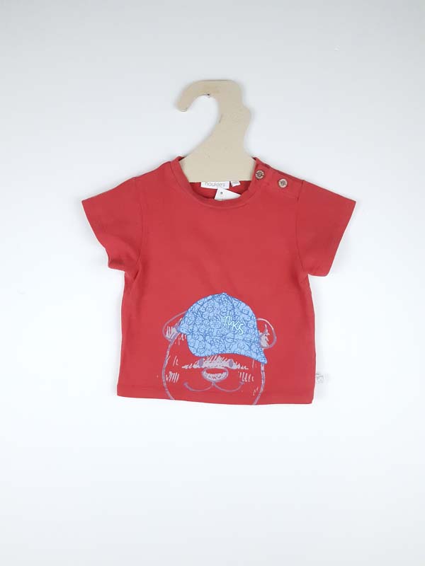 Noukies T-shirt CM rouge - 9 mois