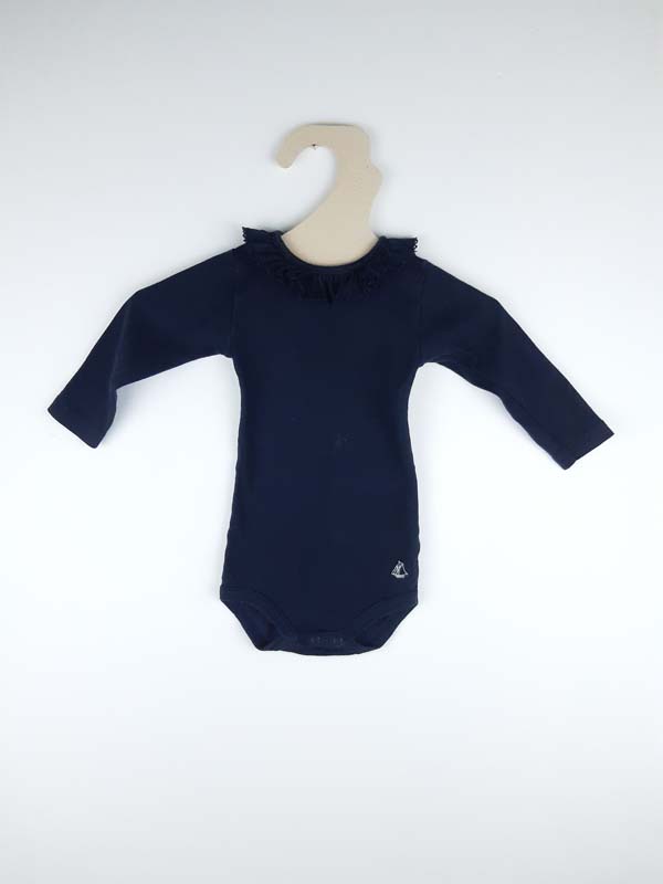 Petit bateau Body LM - bleu 6 mois