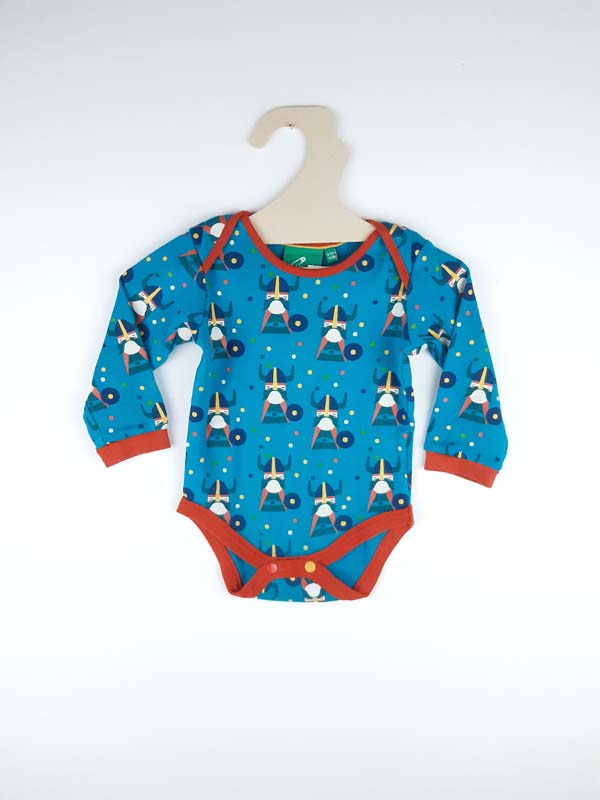 Little Green Radicals Body bleu turquoise - 6/9 mois