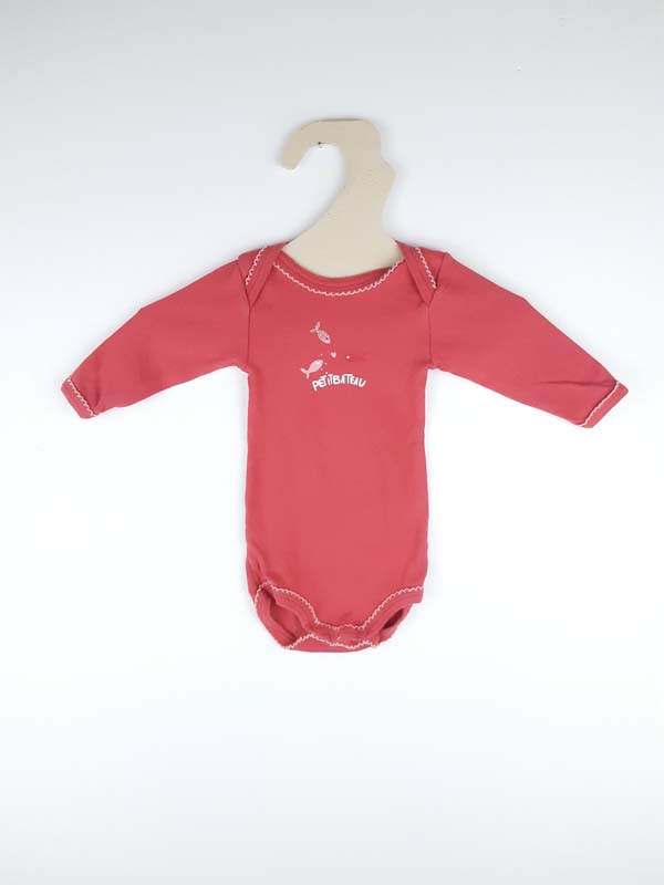Petit Bateau Body rose - 3 mois