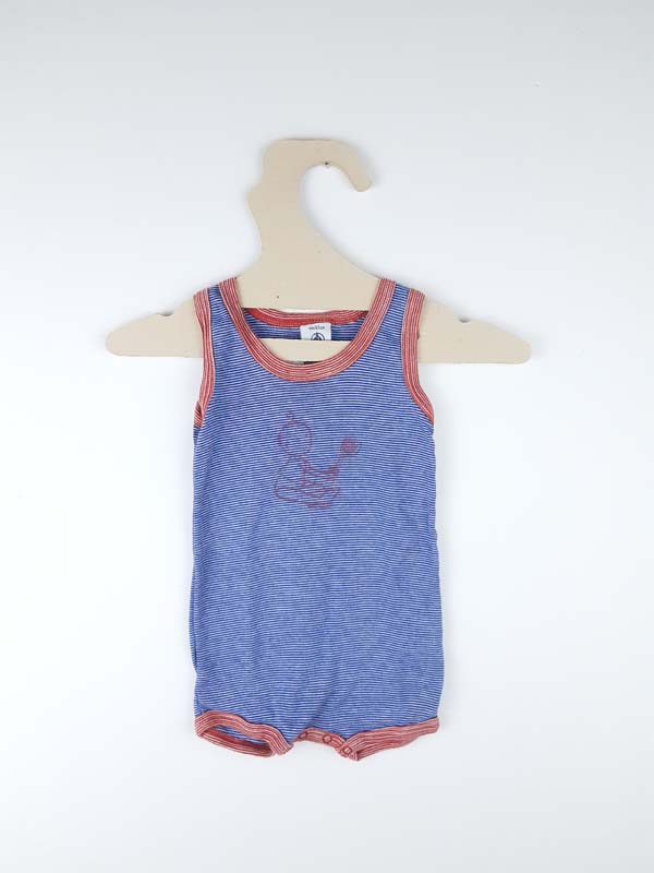 Petit Bateau Body bleu - 6 mois