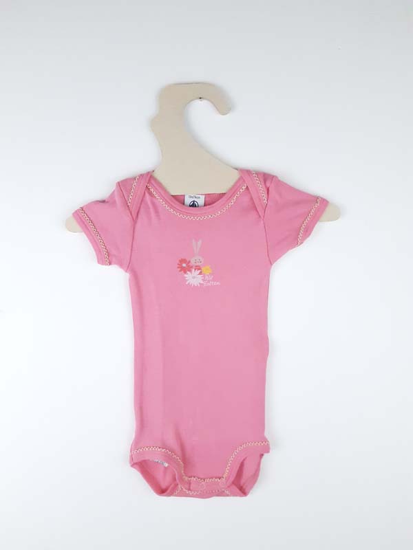 Petit Bateau Body rose - 12 mois