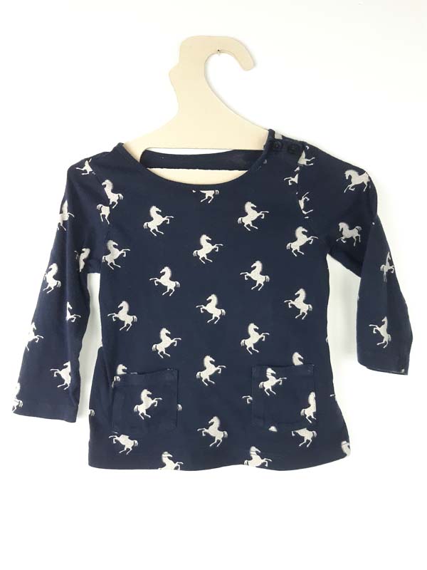 Gap T-shirt LM bleu - 18 mois