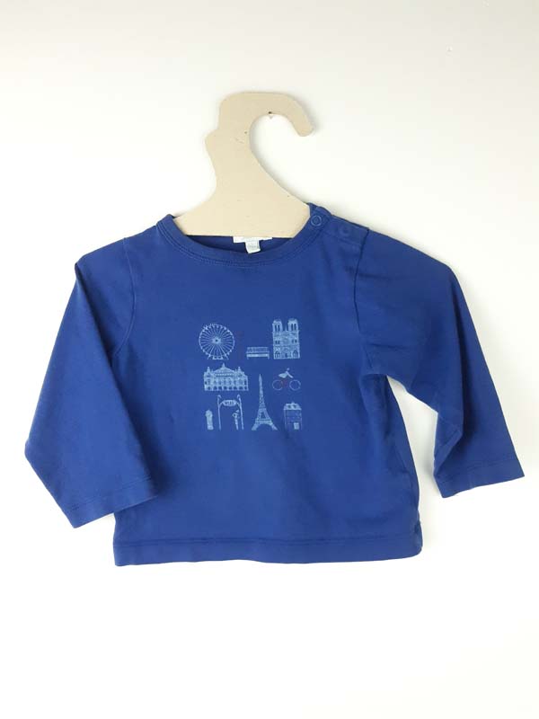 Jacadi T-shirt LM bleu - 18 mois
