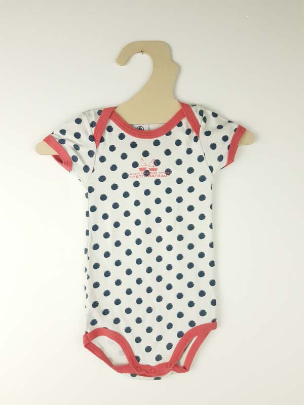 Petit bateau body à pois - 18m