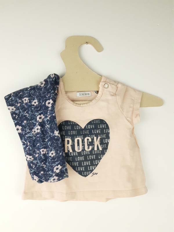 IKKS ensemble rose rock - 6 mois