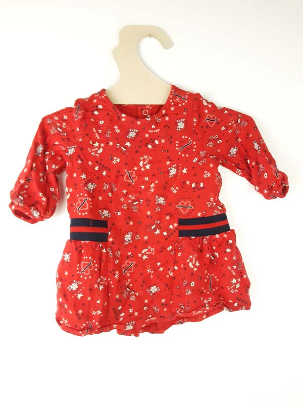 IKKS robe rouge Ti amo - 6 mois