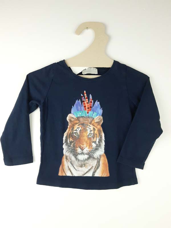 Simple kids T-shirt LM bleu - 3 ans