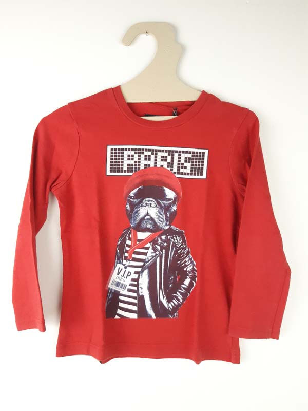 IKKS T-shirt LM rouge - 3 ans