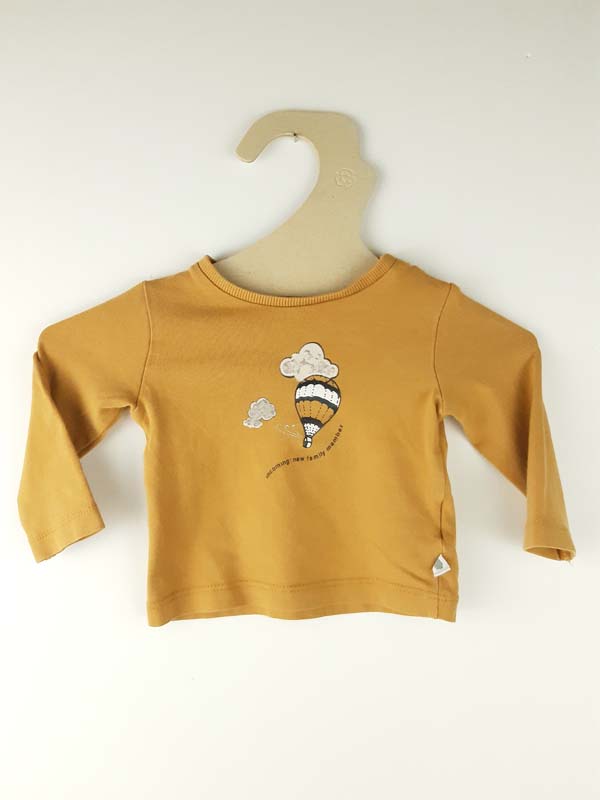 JBC t-shirt brun mongolfière - 1 mois