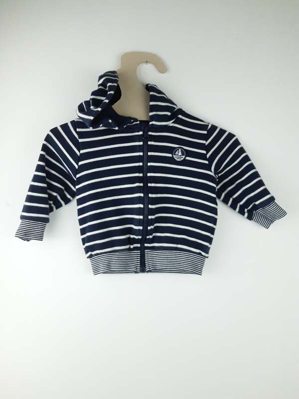Petit Bateau Gilet bleu - 6 mois