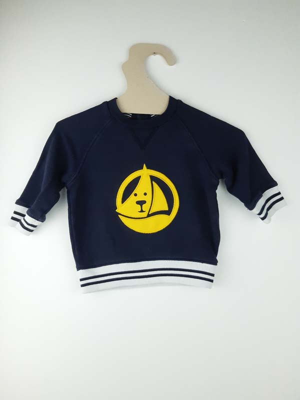 Petit Bateau Pull Bleu - 6 mois