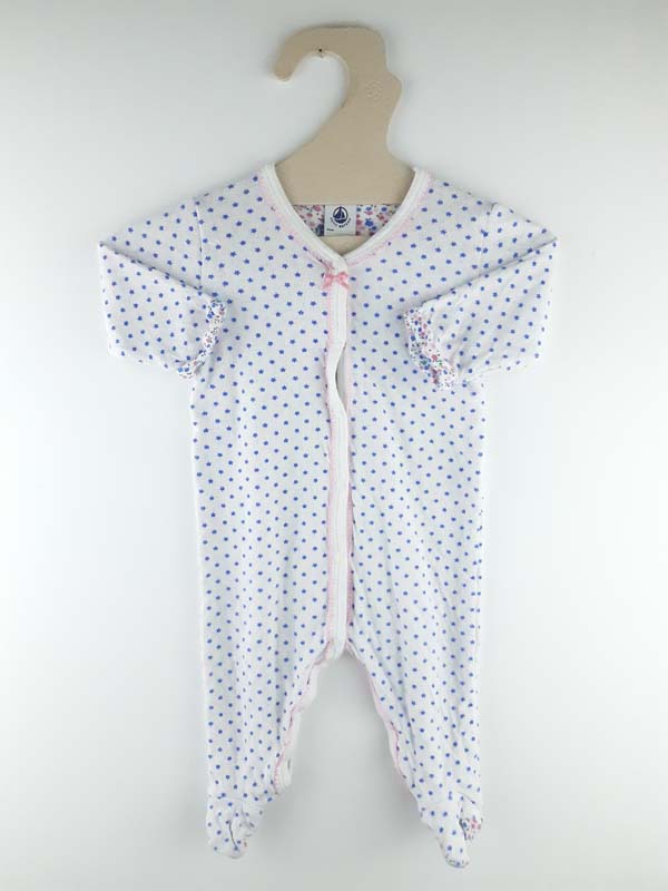 Petit Bateau Pyjama bleu étoiles - 3 mois