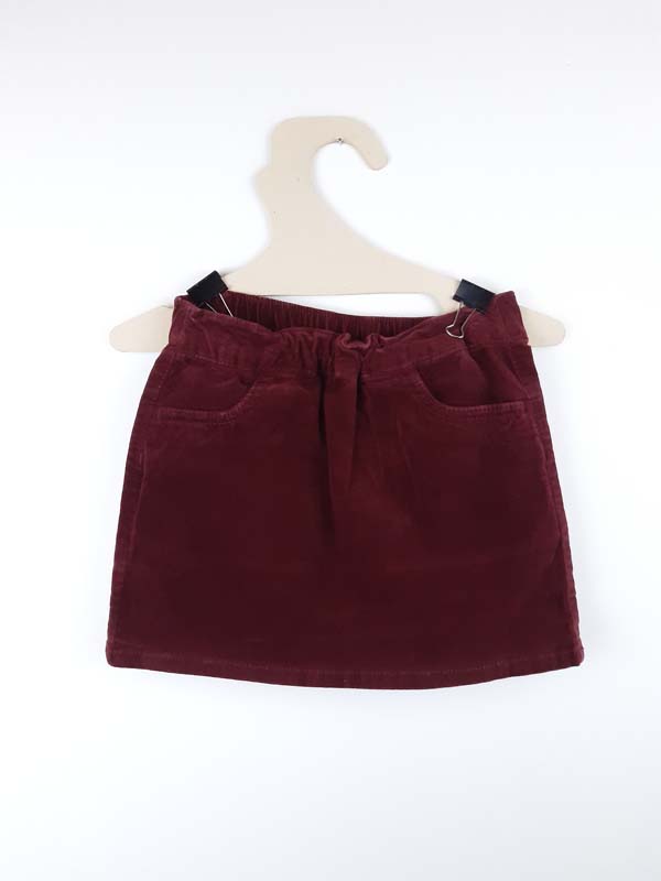 JBC Jupe en velours bordeaux - 6 ans