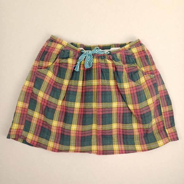Bellerose jupe carreaux vert - 4 ans