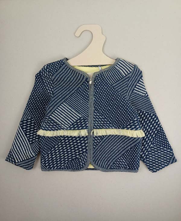 Ikks gilet bleu à motifs - 2 ans