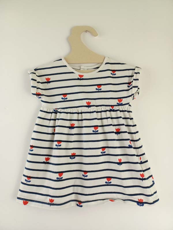 Bout'chou robe lignée tulipes - 18 mois