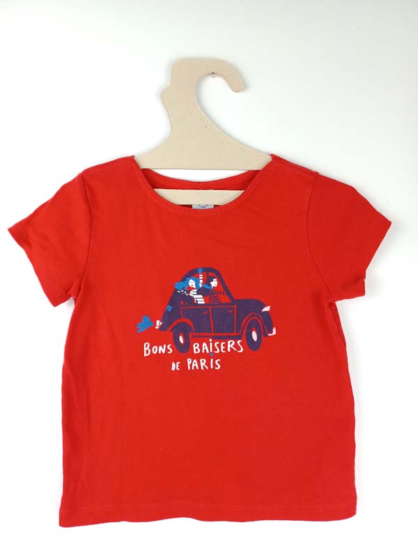 Petit Bateau t-shirt rouge - 5 ans