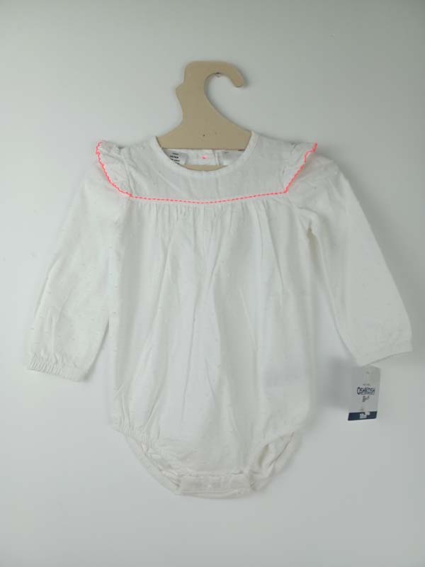 Oshkosh body LM blanc et rose - 18 mois