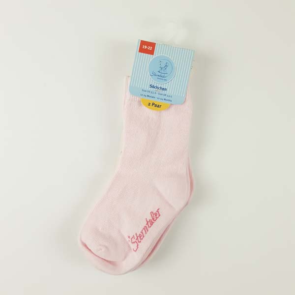 Sterntaler Chausssettes hautes pack de 2 19/22 - rose