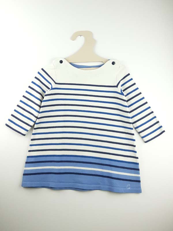 Petit Bateau Robe 24 mois - bleu