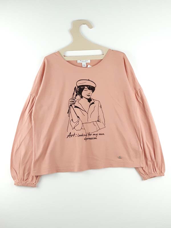 Massimo Dutti T-shirt LM rose - 9/10 ans