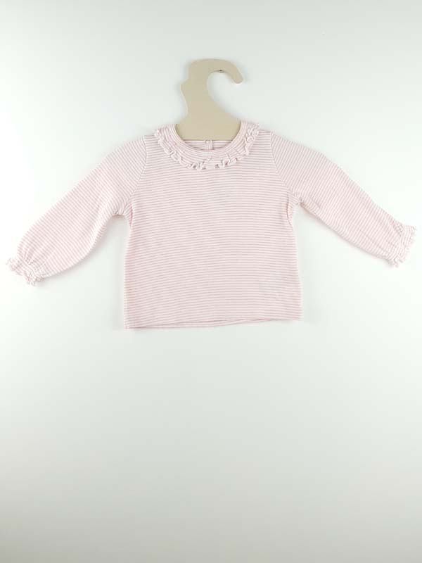Petit Bateau T-shirt LM 12 mois - rose