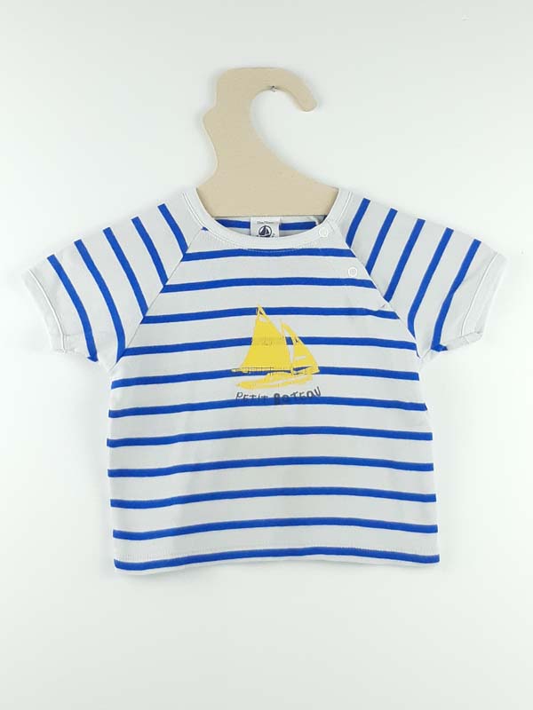 Petit Bateau T-shirt bleu - 12 mois