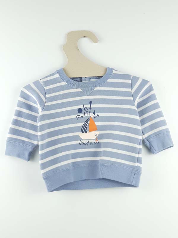 Petit Bateau Pull 6 mois - bleu