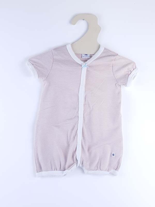 [230300036] Petit Bateau Barboteuse rose - 3 mois
