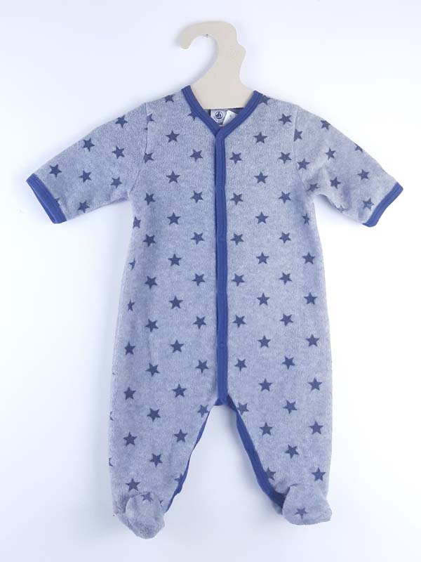 [230300115] Petit Bateau Pyjama gris - 3 mois