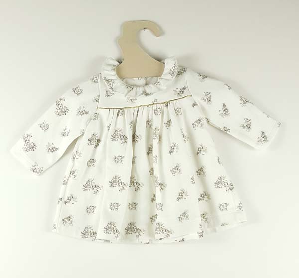 [221200138] Petit bateau Robe 6 mois - Blanc