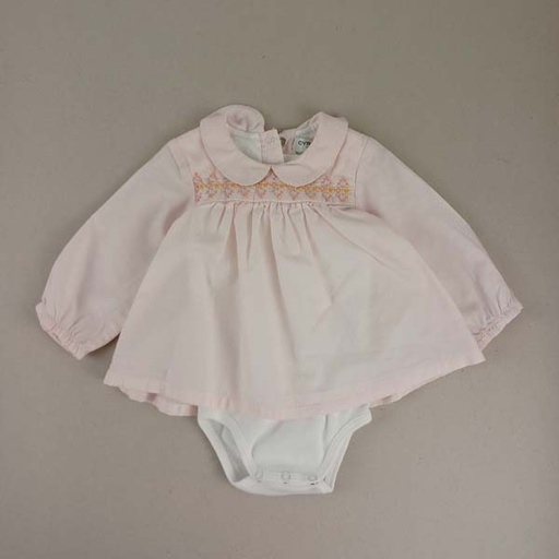 [230500683] Cyrillus Robe body rose - 3 mois