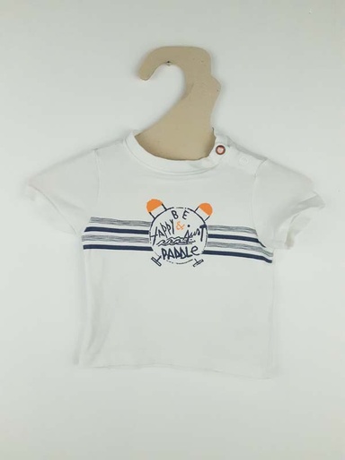 [230500151] Noukies T-shirt CML blanc - 3 mois
