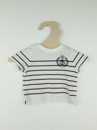 [230500152] Petit Bateau T-shirt CM blanc - 3 mois