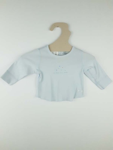 [230300611] Petit Bateau T-shirt LM bleu - 3 mois